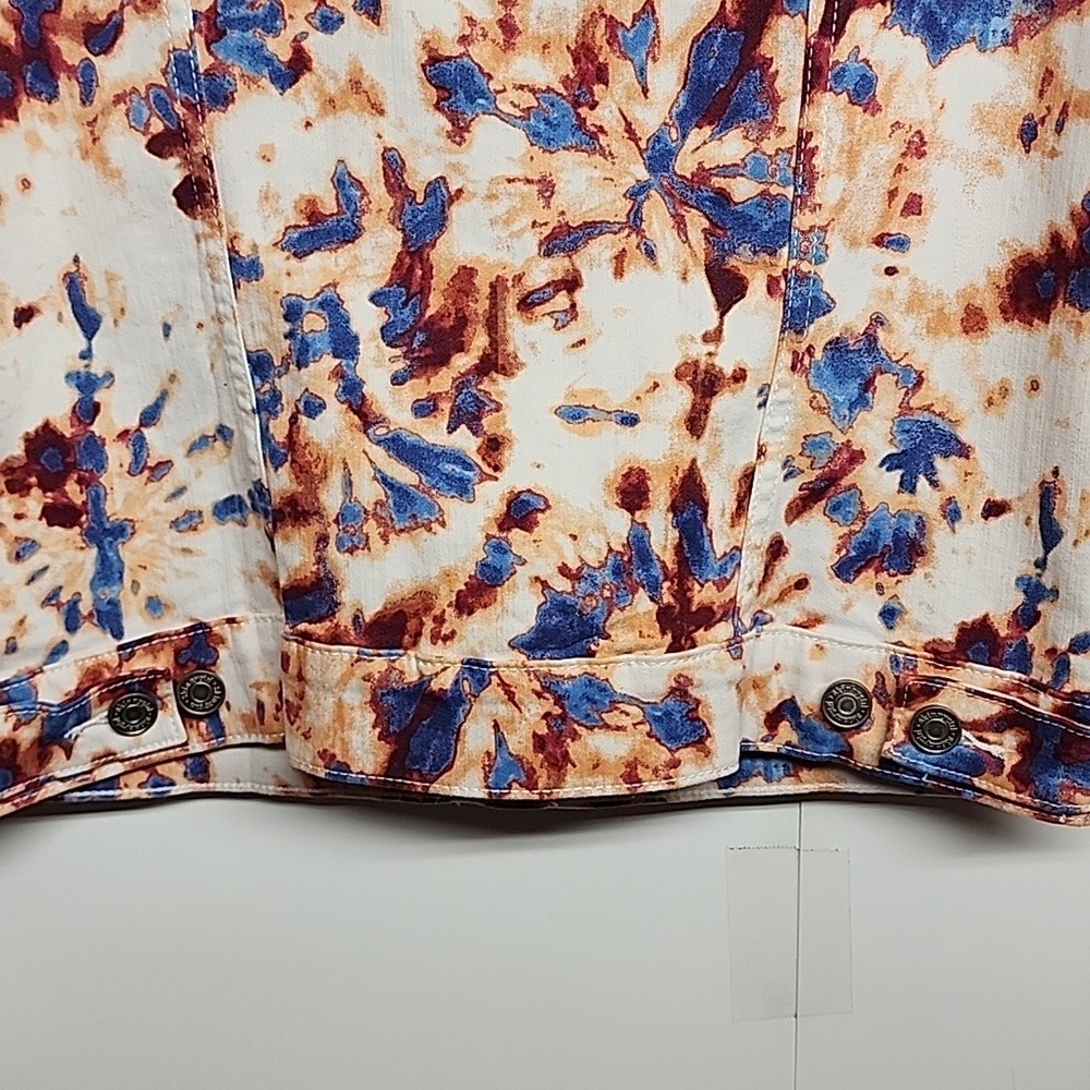 Skinnygirl Jeans Sz S Colorful Tie-Dye Denim Jacket - Picture 6 of 10